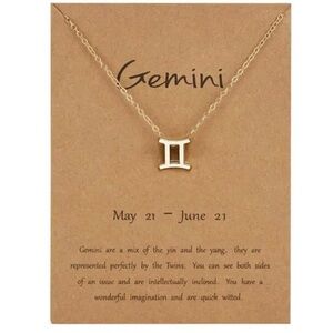 Zodiac Sign Pendant Necklace - GEMINI